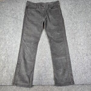 Levis 514 Straight Fit Corduroy Pants Mens 36x34 Charcoal Gray 00514-0841